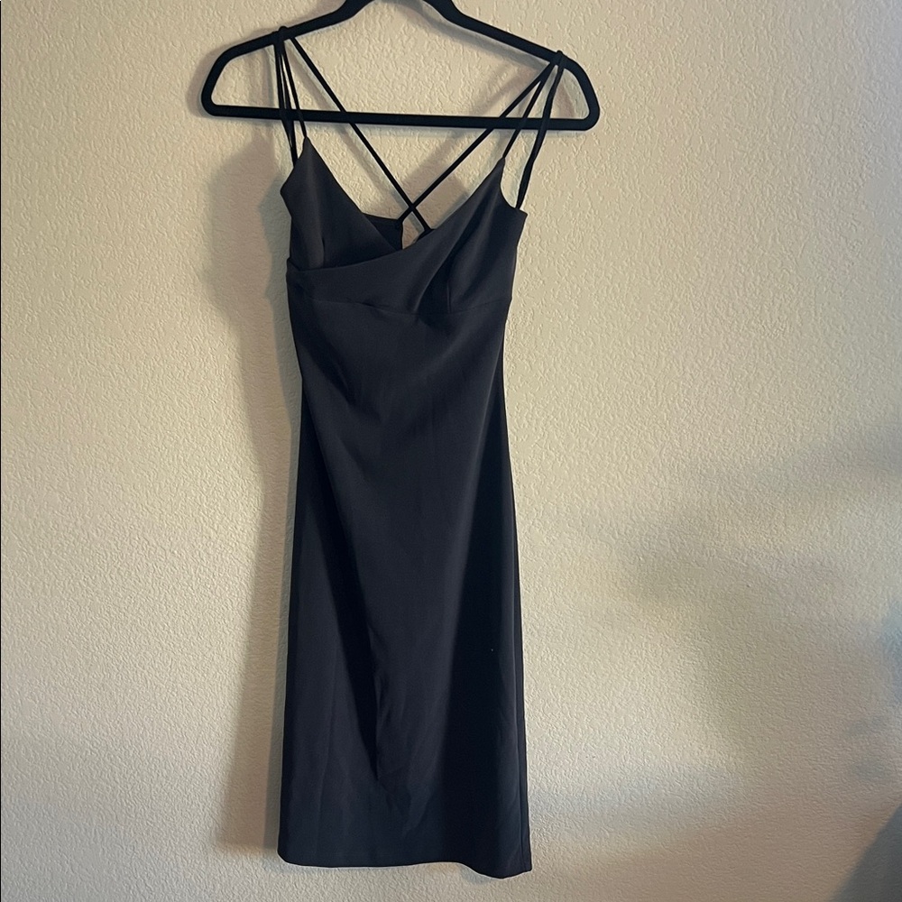 Elegant Black Spaghetti Strap Dress